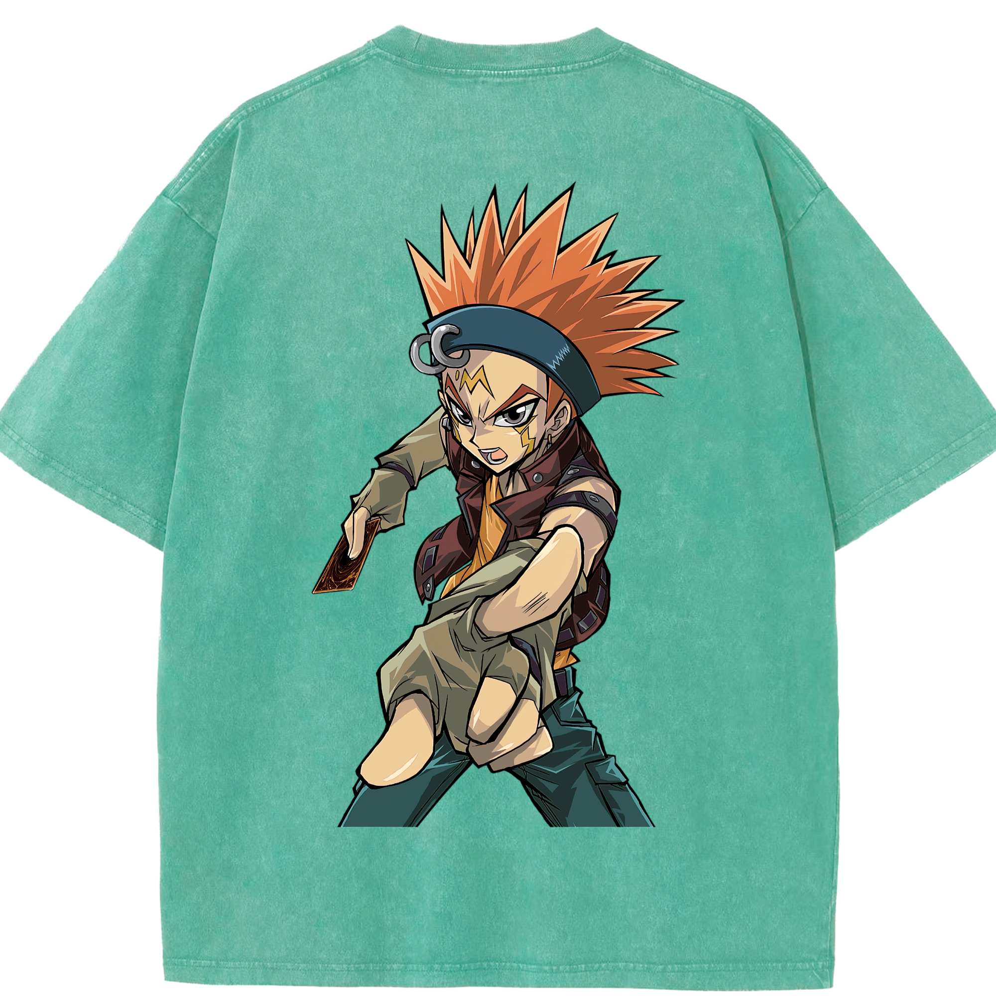 （画像用） 遊☆戯☆王 Yu-Gi-Oh! 綿100% ヴィンテージ風 半袖Tシャツ（背面プリント）